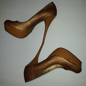Bronze Just Fab Shoes size 8.5
